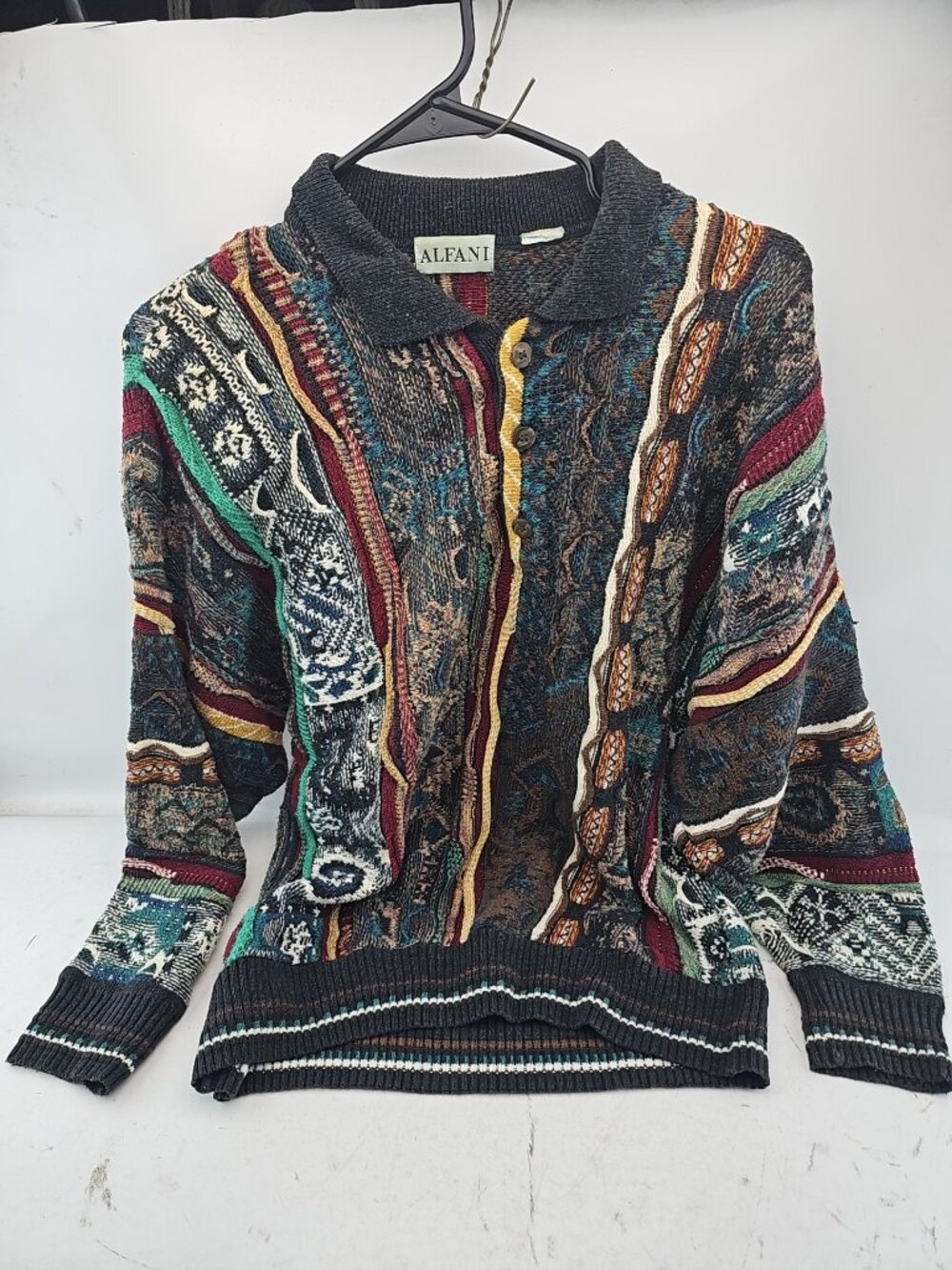 Alfani 3D Knit Pattern Sweater
